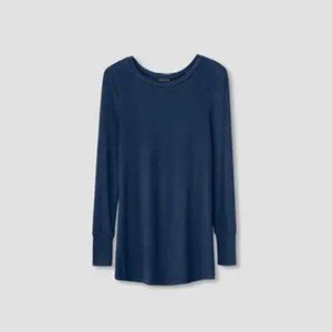 NEW Universal Standard Long Sleeve Crew Neck Tee, Size XL (26/28) Navy